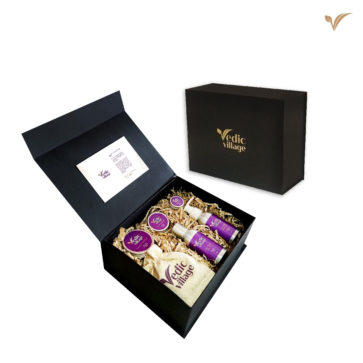 Vedic Village Gift Box- Kesh Purna Oil 100 ML + Bhringraj Shampoo 100 ML + Handmade Soap 120 GM + Lemon Lip Balm 10 GM + Natural Eye Cream 30 GM + Foot Care Cream 60 GM-image-25