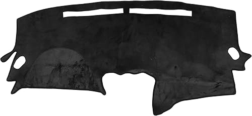 Tapete de cubierta de tablero de automóvil compatible con Nissan Altima 2007-2012, franela protectora negra para consola central interior