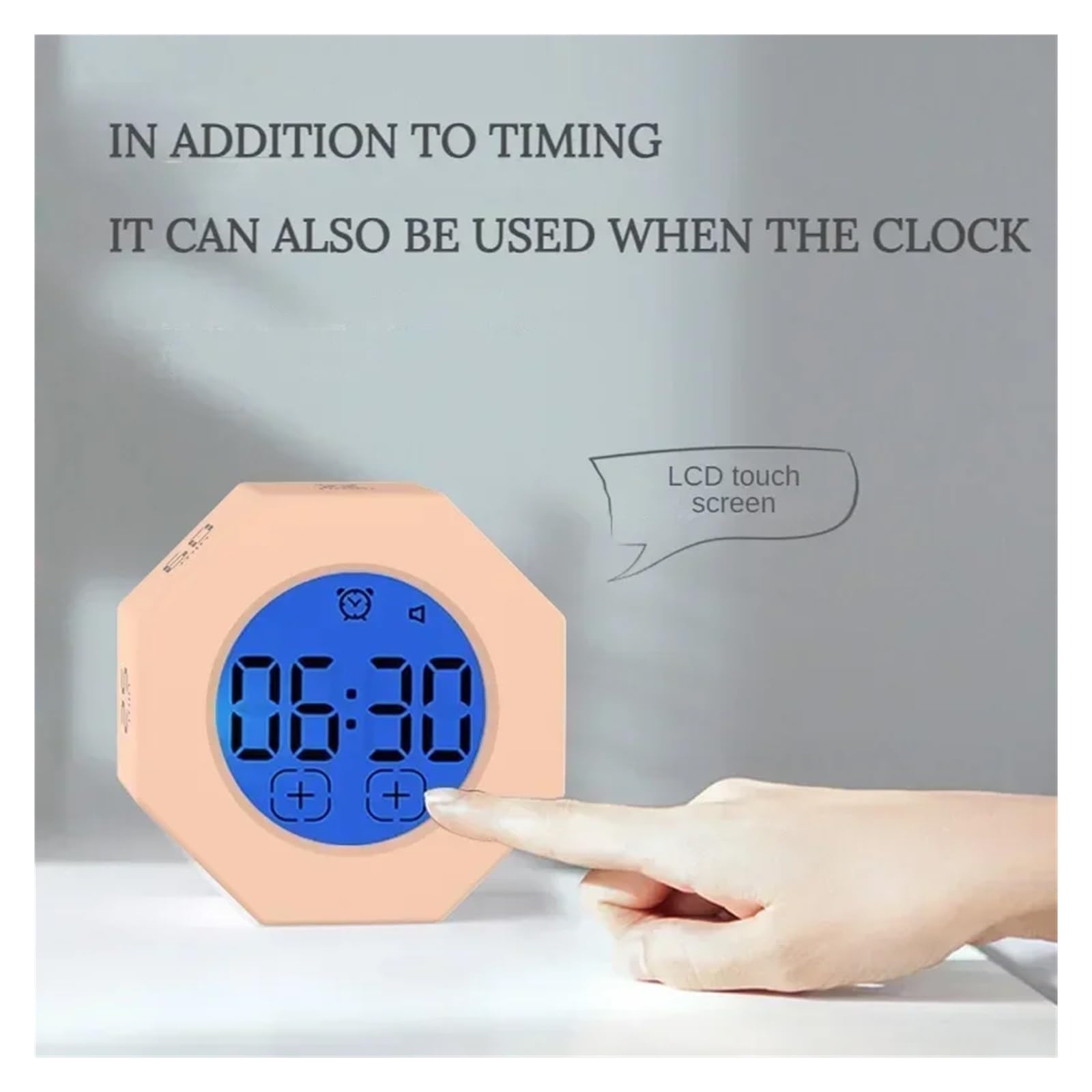 Temporizador, Temporizador con Sensor de Gravedad, minitemporizador Cocina Digital, Aprendizaje físico, visualización Giro específica, gestión del Tiempo(Blue)