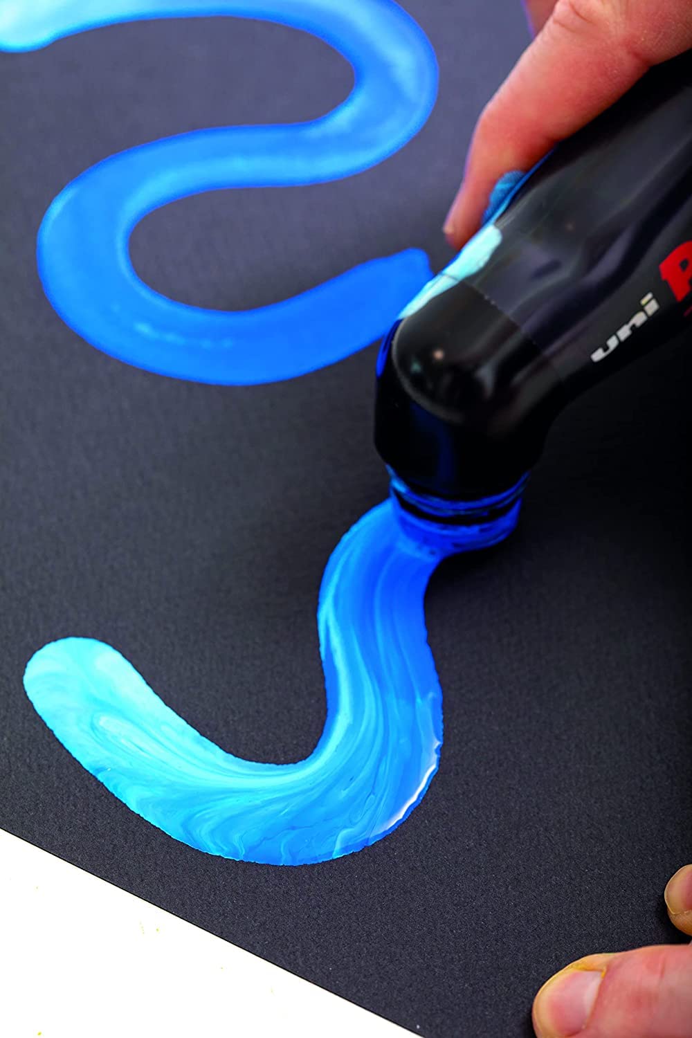 Posca Farbmarker, breite Spitze, MOP'R, PC-17K, PC-8K, Schwarz und Weiß, 6 Stück