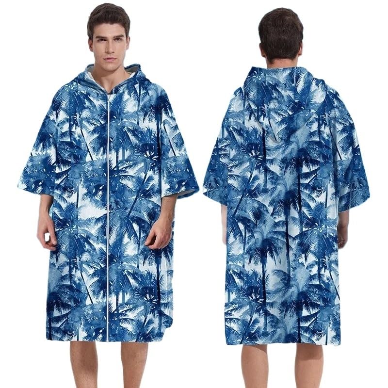 Genérico Poncho de Surf, Poncho Toalla Albornoz de Playa, Ponchos Surf, Toalla baño con Capucha Secado rápido for Hombres Adultos, for Exteriores, Arena(A)
