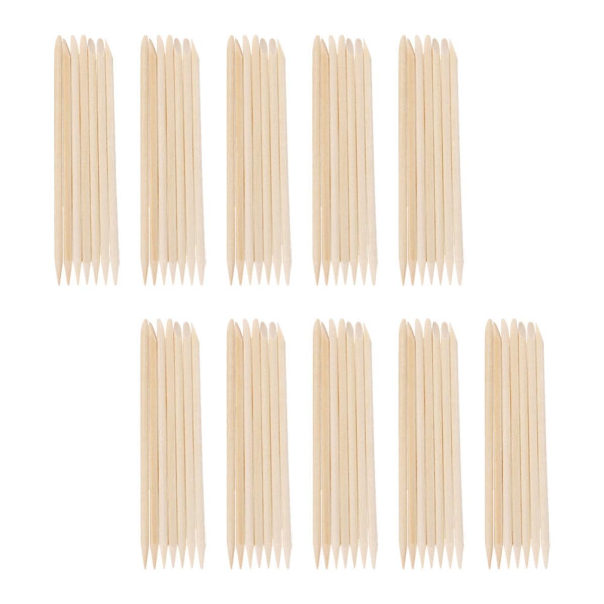 Yardwe Nail Sticks Cuticle Remover Tool Simple Design Accessory Wood 300pcs for Nail Activities Dead Skin Removal