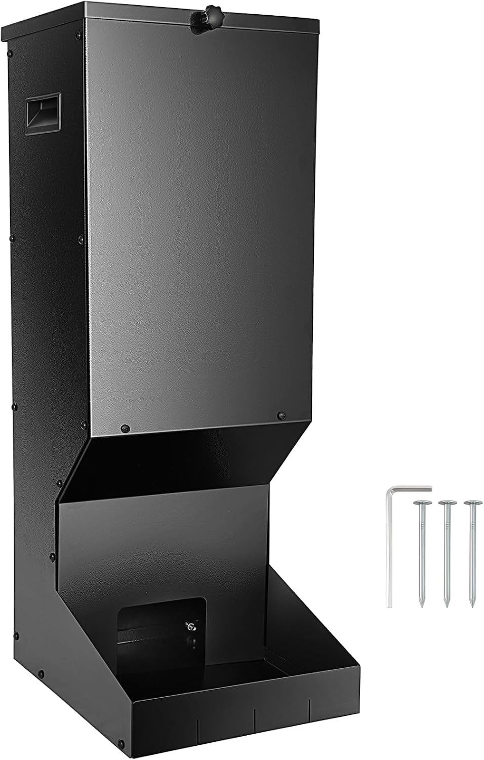 RYFT Hanging Deer Feeder Box 11 Gallons, Heavy Duty Feeding Stations with Waterproof Cover, Automatic Deer Feeding Dispensers, Field and Farm Use