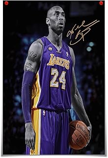 Kobe Bryant Canvas Wall Art Poster Kobe Gigi Legendary Basketball Player Posters Inspirational Sports Superstar Oil Painting Posters Modern Room Wall Decor for Bedroom Office Dorm (KB,12x16in(30x40cm) Unframed)