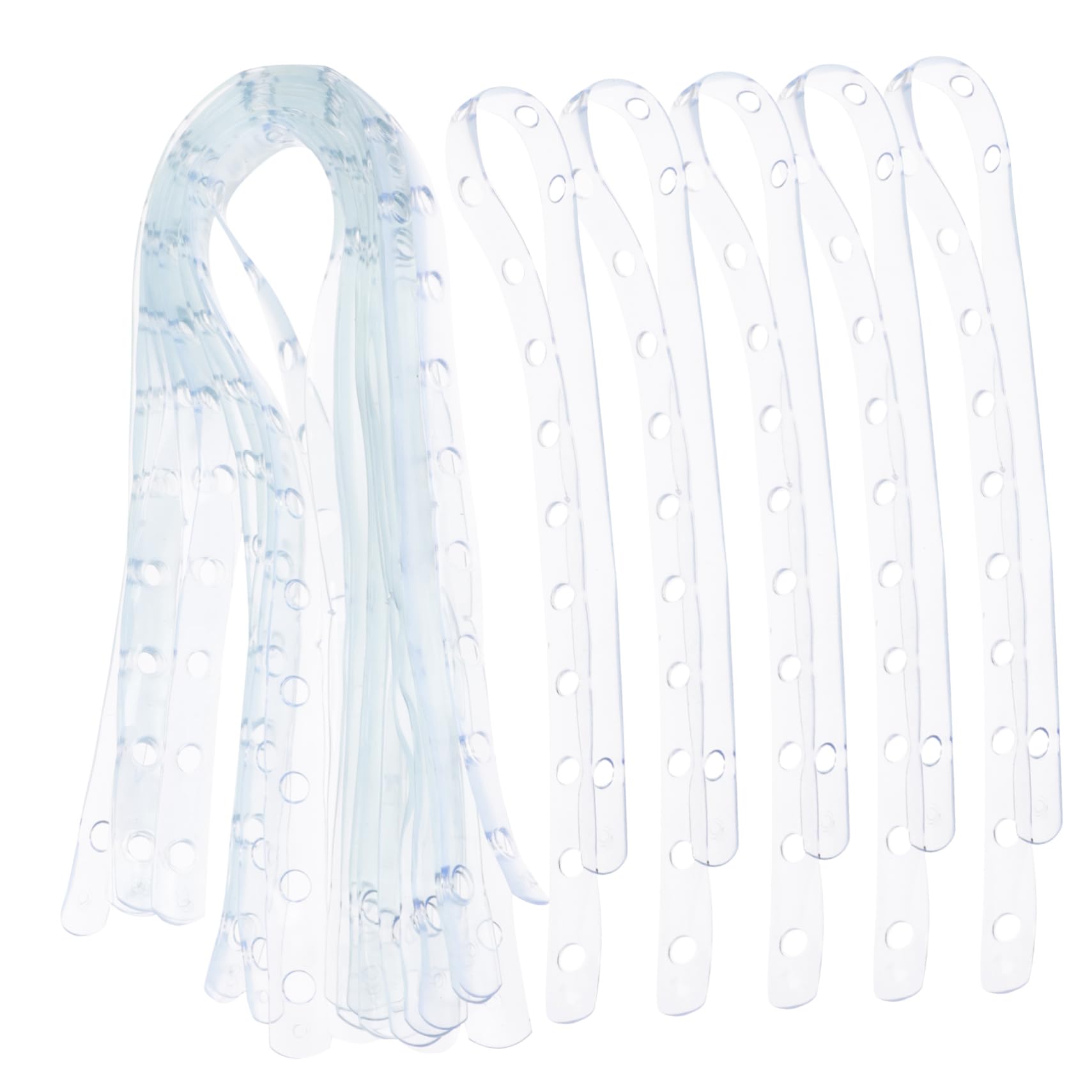 Hohopeti Tiras de Conexión Transparentes de Plástico Antideslizante para Perchas de Ropa 20 Piezas para Tiendas de Ropa y Organización de Armarios