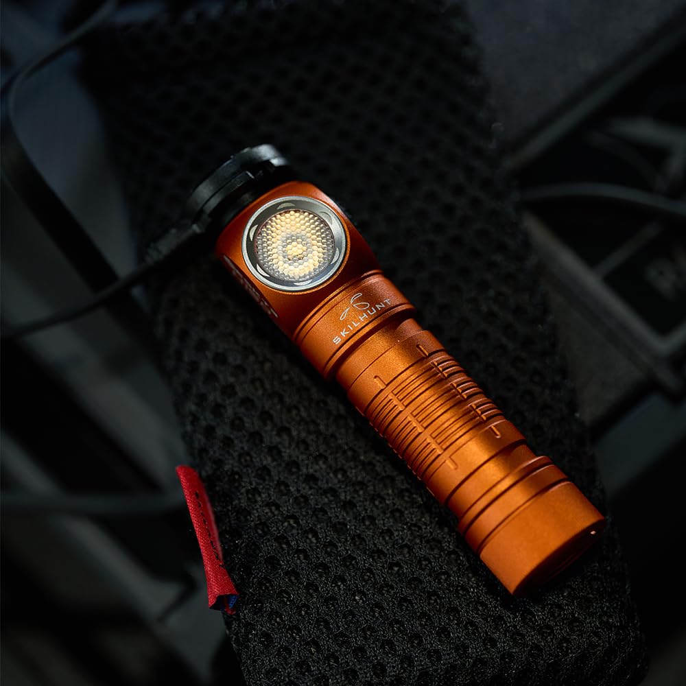 H150 EDC tragbare kompakte USB-Magnet-Ladung LED wiederaufladbare Stirnlampe Taschenlampe für Camping Laufen Wandern (schwarz, neutralweiß 519A hoher CRI)
