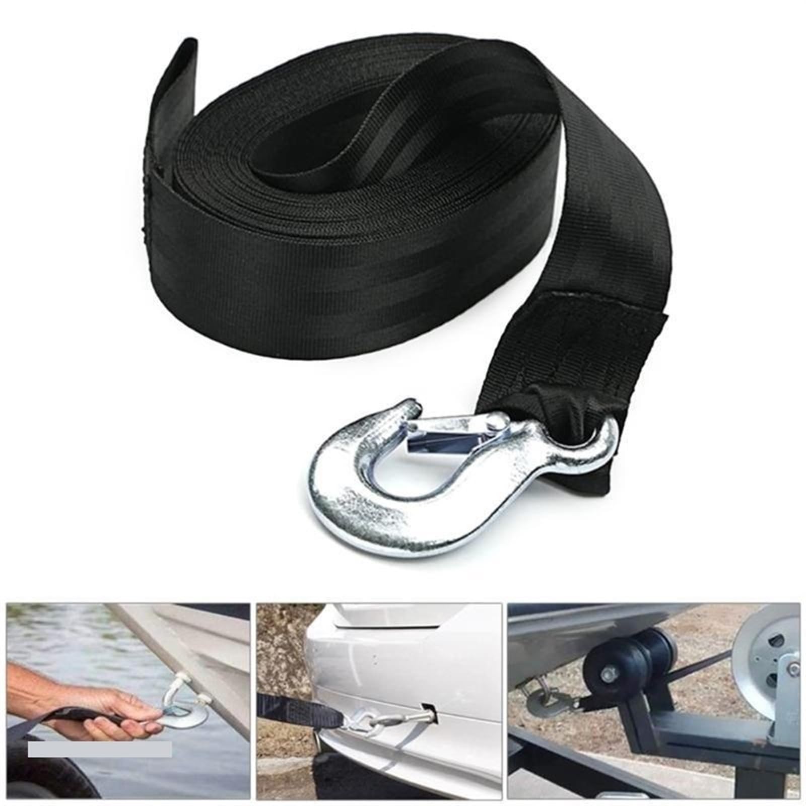 Cinghia di traino per impieghi gravosi Cinghia di traino for impieghi gravosi Cinghia di traino for auto Cinghia di traino for impieghi gravosi Cinghia in nylon ad alta resistenza con gancio in metall