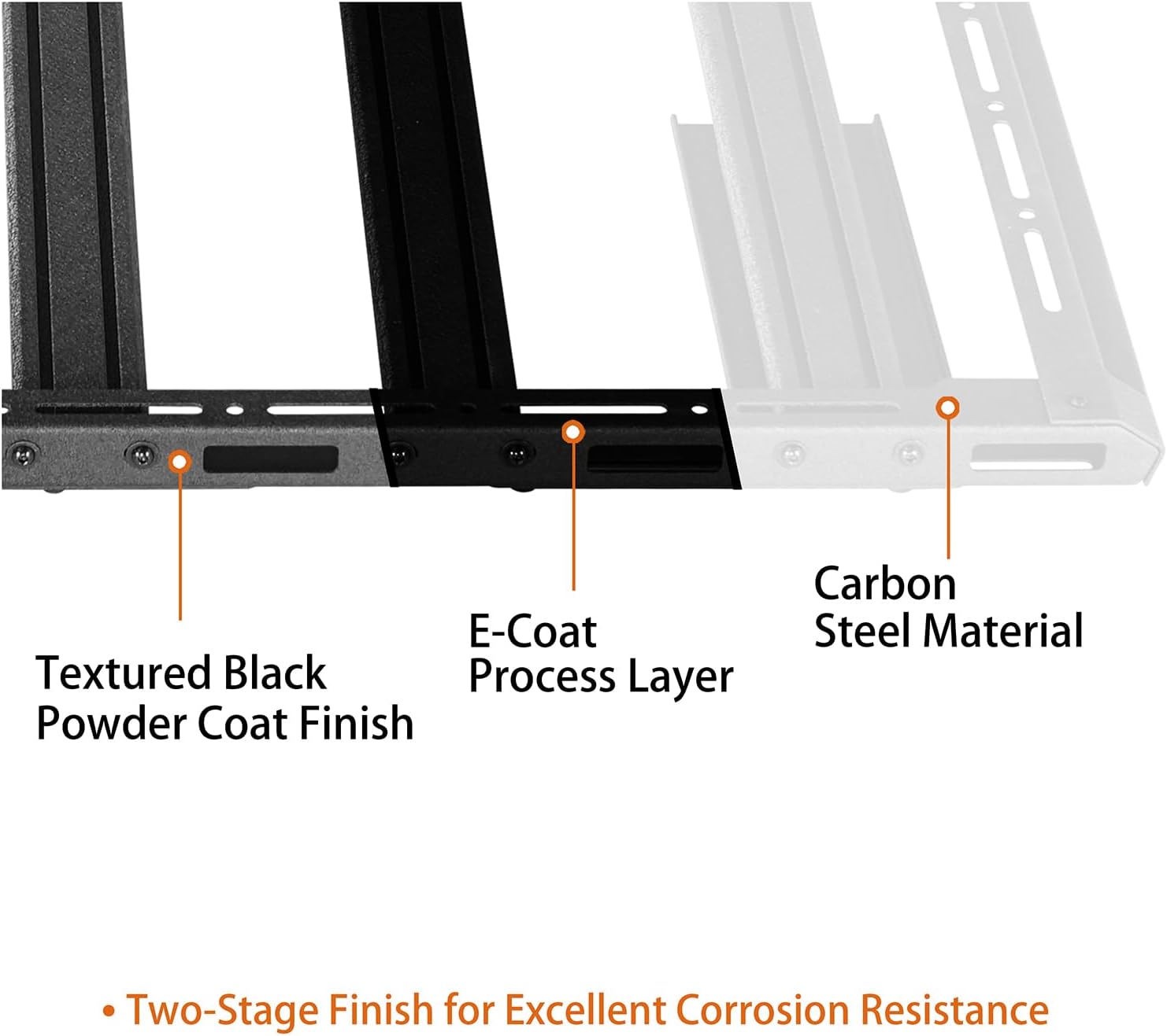 Hooke Road Mid-Size Truck Bed Rack Roof Rack Top Storage Platform Universal for Jeep Gladiator JT, Toyota Tacoma, Chevy Colorado, Ford Ranger Pickup