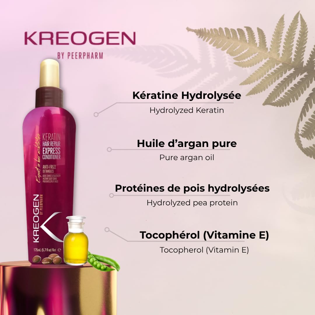 Arganicare | Collagen Leave-in Conditioner | Pflege für feines, brüchiges & geschädigtes Haar | Fülle & Glanz | Ohne Ausspülen | 400 ml