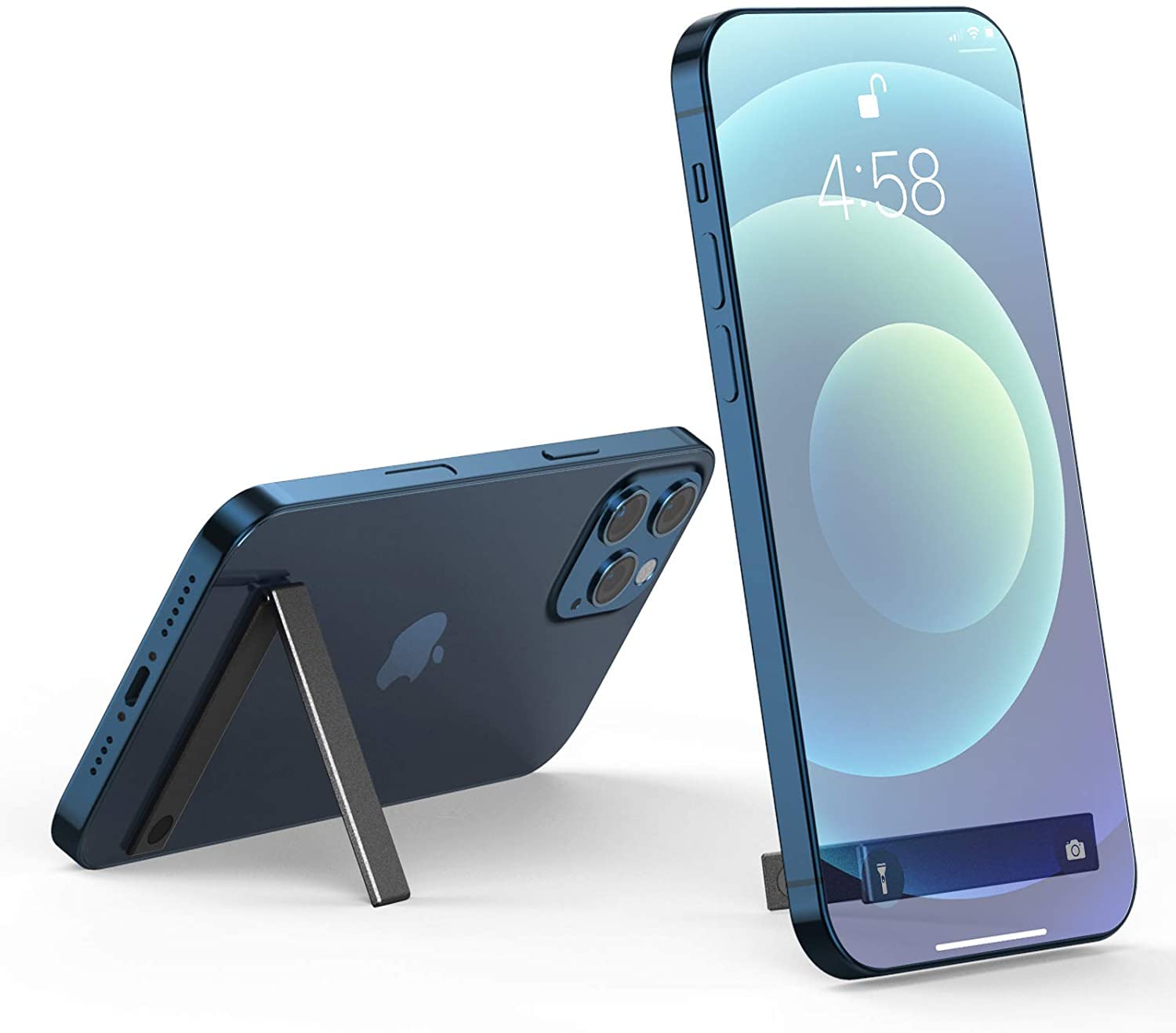 MAK ‎Aluminium Thin Pocket Magnetic Mobile Kickstand Compatible for Any Cellphone, Vertical and Horizontal Tabletop Adjustable Angle (Black) (B09YP7CCBX) Amazon Price History, Amazon Price Tracker