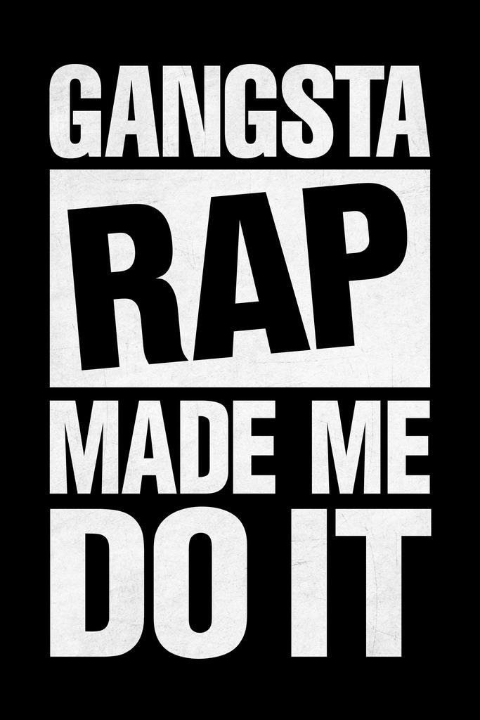 洋楽 g-rap gangsta Self Made Click Amazon.com: Gangsta Rap Made Me Do It Black Funny Cool Wall Art