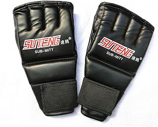 HONMEET Luvas De Boxe Sem Dedos Luvas Luvas De Boxe Luvas De Boxe De Couro Luvas De Meio Dedo Luvas De Cinco Dedos Luvas De Boxe De Meio Dedo