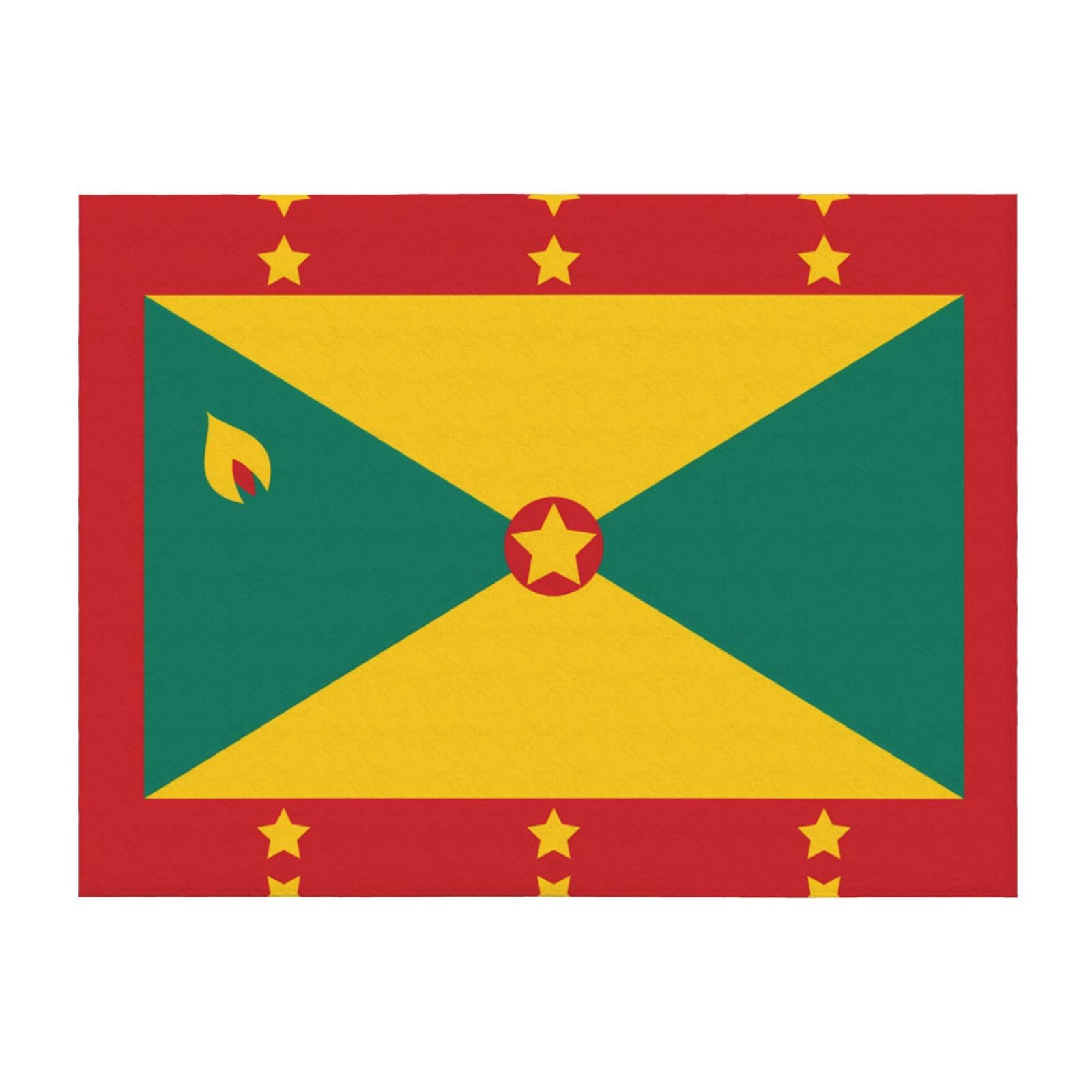 Couverture polaire douce motif drapeau Grenade grand plaid lit canapé toutes saisons