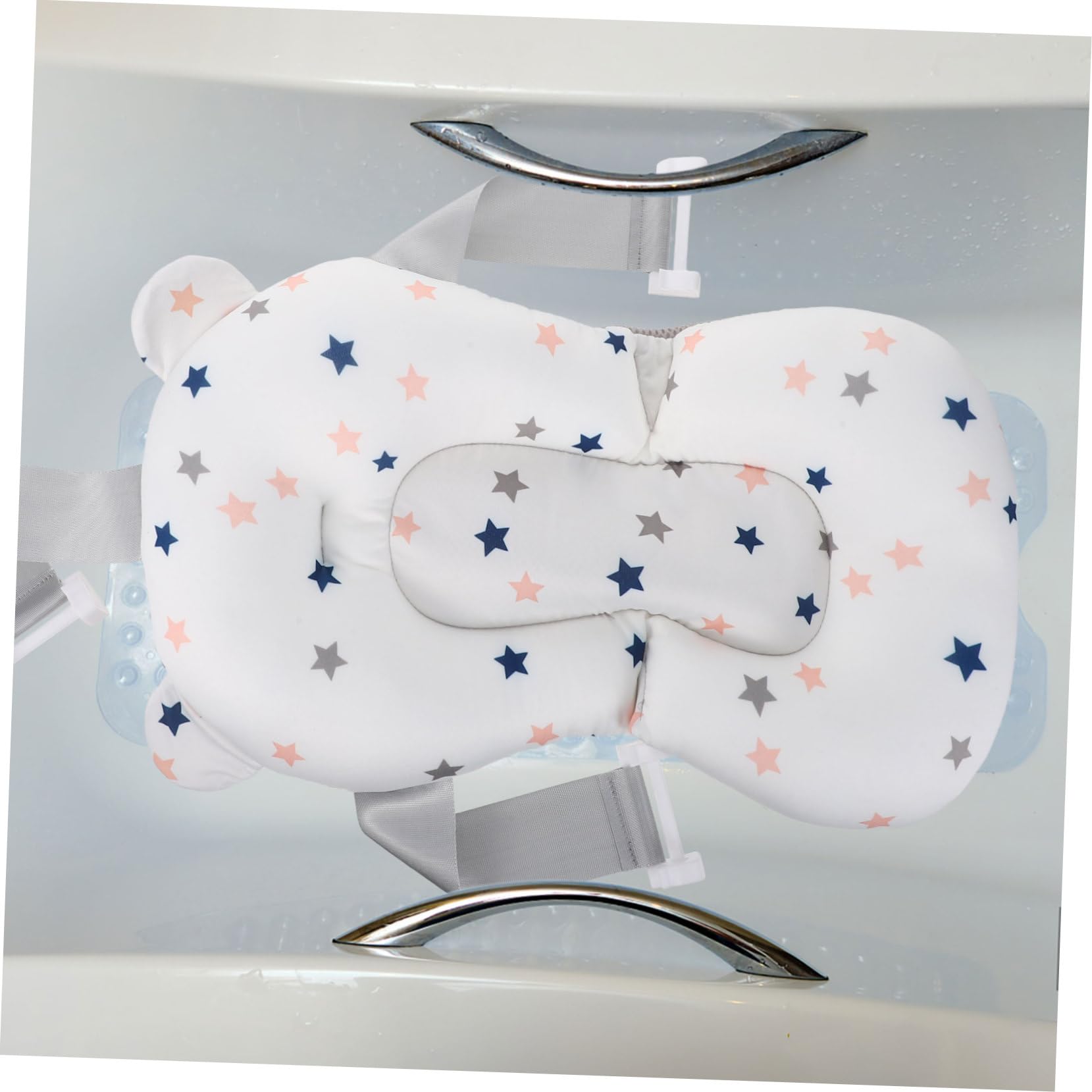 Soporte para Asiento de Baño para Bebés Estructura de Malla Transpirable y Material Pp Seguro, Cuna Flotante Adecuado para Baño de Recién Nacidos y Uso Cómodo