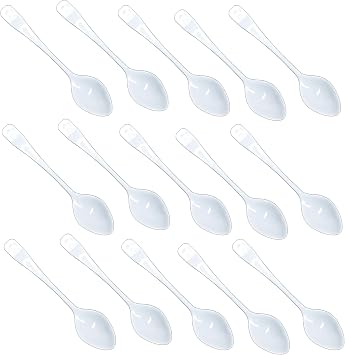 100 Pieces Disposable Mini Ice Cream Spoons, Small Plastic Dessert Tasting Spoons for Cake Yogurt pudding Ice Cream White
