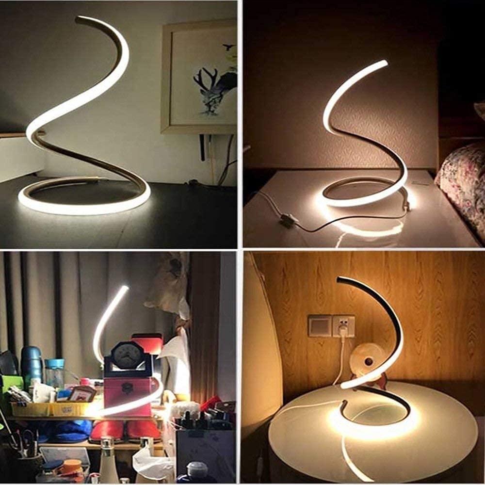 Kreatywna lampa stołowa LED do łóżka, nudna do sypialni, salonu, ściemniana dekoracja Smart Touch, nudny stół z wtyczką i przełącznikiem