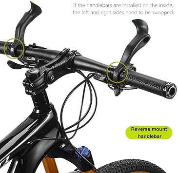 Bike Handlebar Ends Ergonomic No-Slip MTB Mountain Bike Road Cross-Country Bicycle Handlebar Extender Bar Ends Suitable for 21.8-22.8mm Handlebar (02)