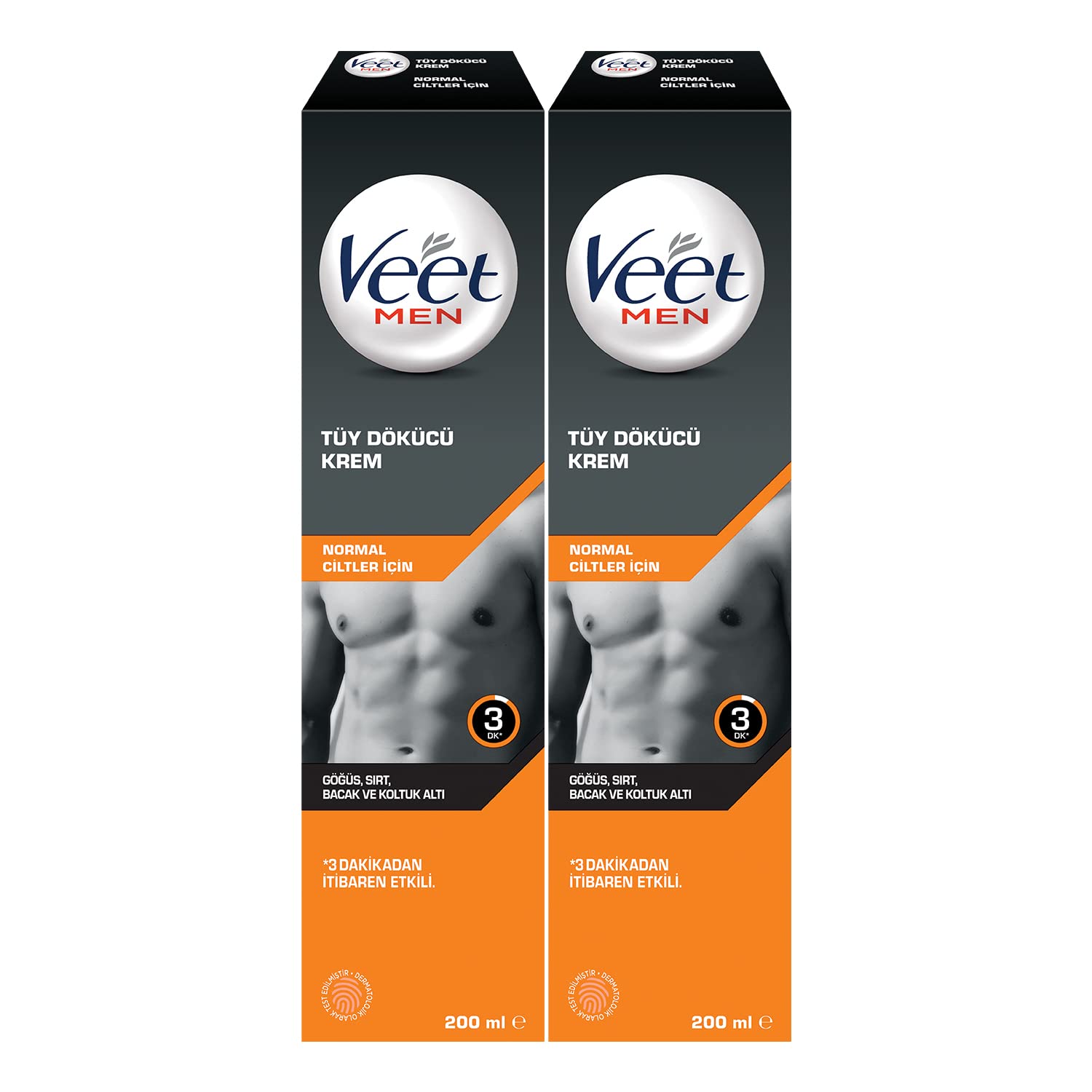 Veet Men Tüy Dökücü Krem Erkeklere Özel, (2 x 200 ml)
