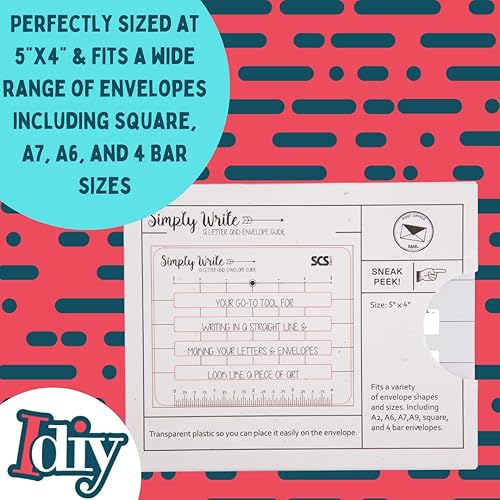 Miniatura 3 de Plantilla de dirección de sobres de cartas, guía de regla de plantilla para un direccionamiento perfectamente uniforme, compatible con todas las