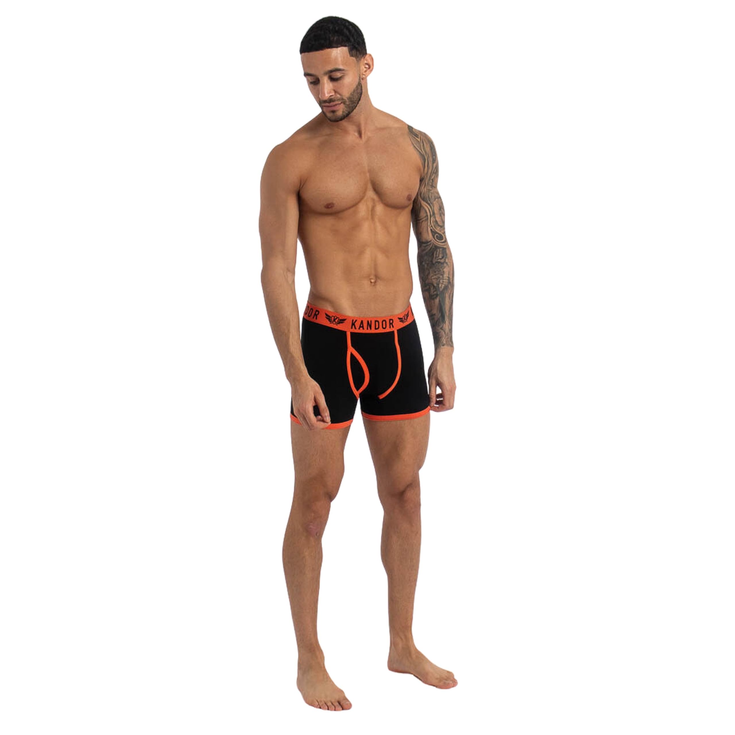 Kandor Baumwoll Boxershorts Herren – 7er Pack, Bunte, Schwarze & Farbige Unterhosen für Männer Set, Dehnbare Herren-Unterwäsche aus weiche Baumwolle, Slipboxer mit Gummibund (M,JECKERS Pack B)