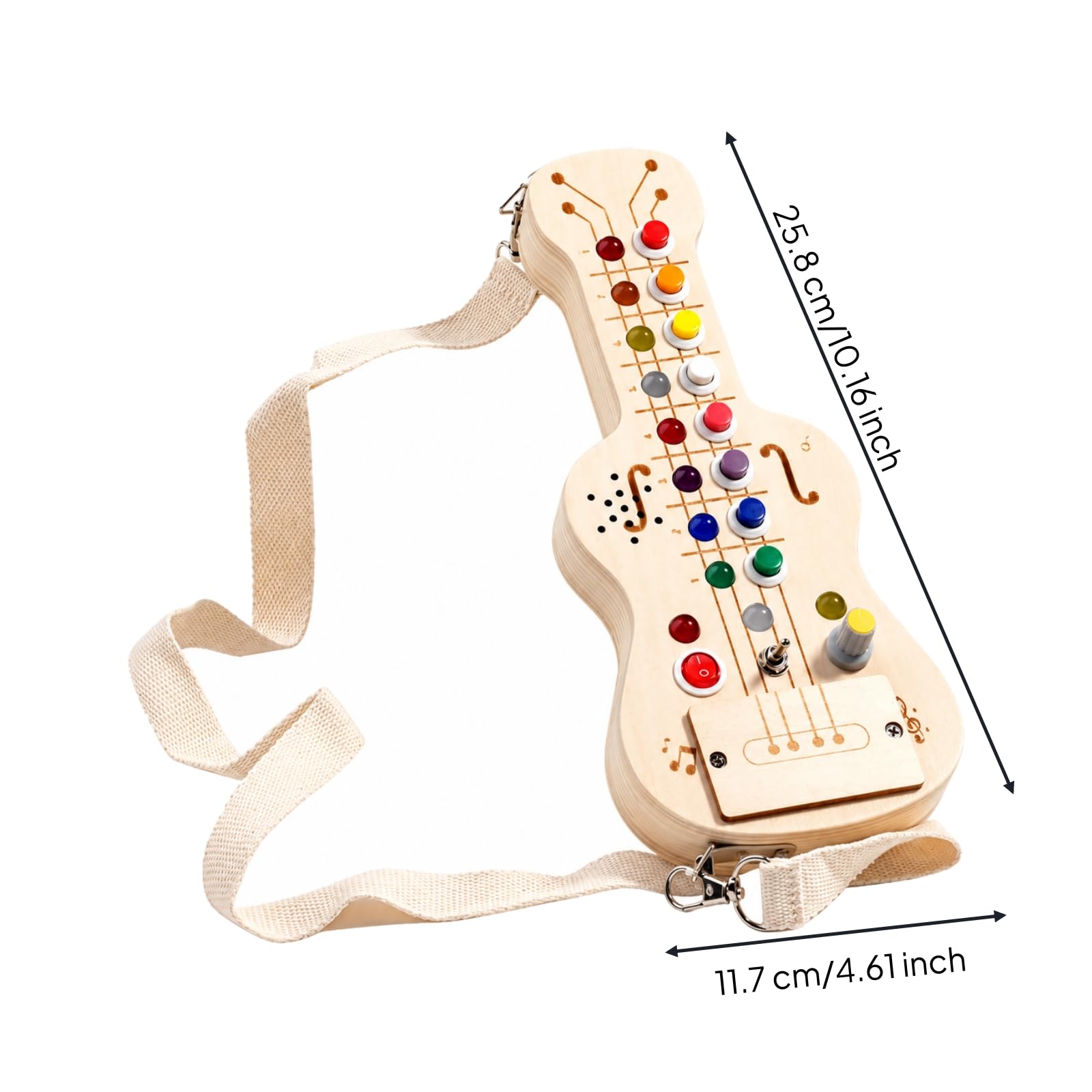Chitarra Elettronica Portatile Chitarra Giocattolo con Effetti Luminosi e Acustici Creativo per Apprendimento Precoce, Giochi di Immaginazione
