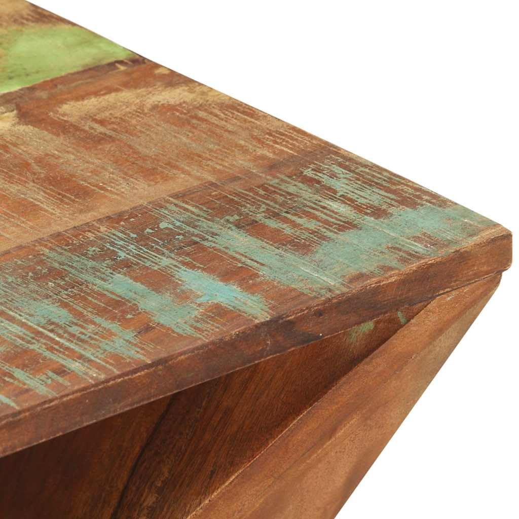 Table d'appoint en bois massif recyclé 35 x 35 x 55 cm