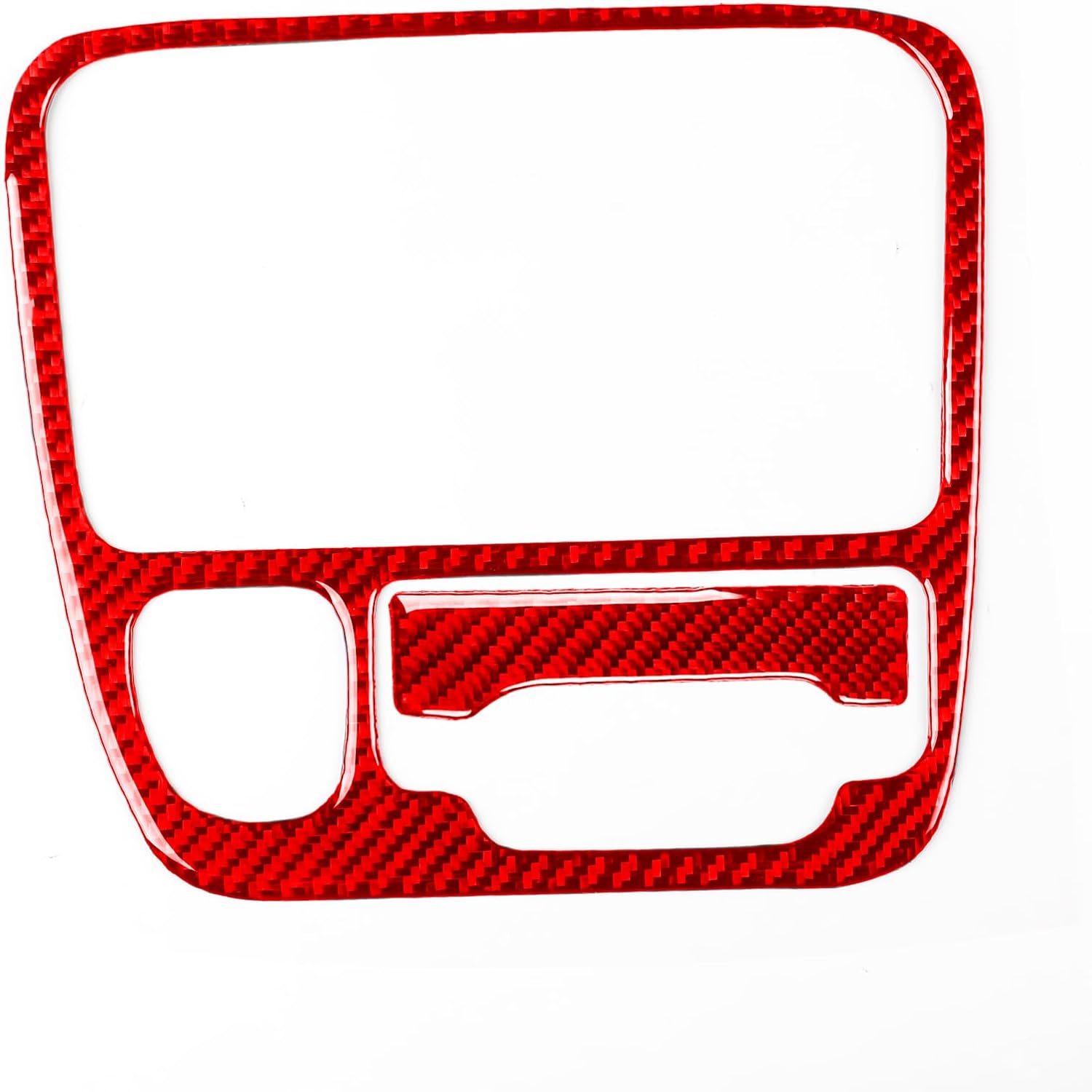 Real Carbon Fiber Interior Refurbishment Decoration Cover Sticker Trim Compatible with Tracker 1999-2004 / Vitara/XL-7 1999-2002 (Red Real Carbon Fiber, Media & Lighter Kit (2pc))