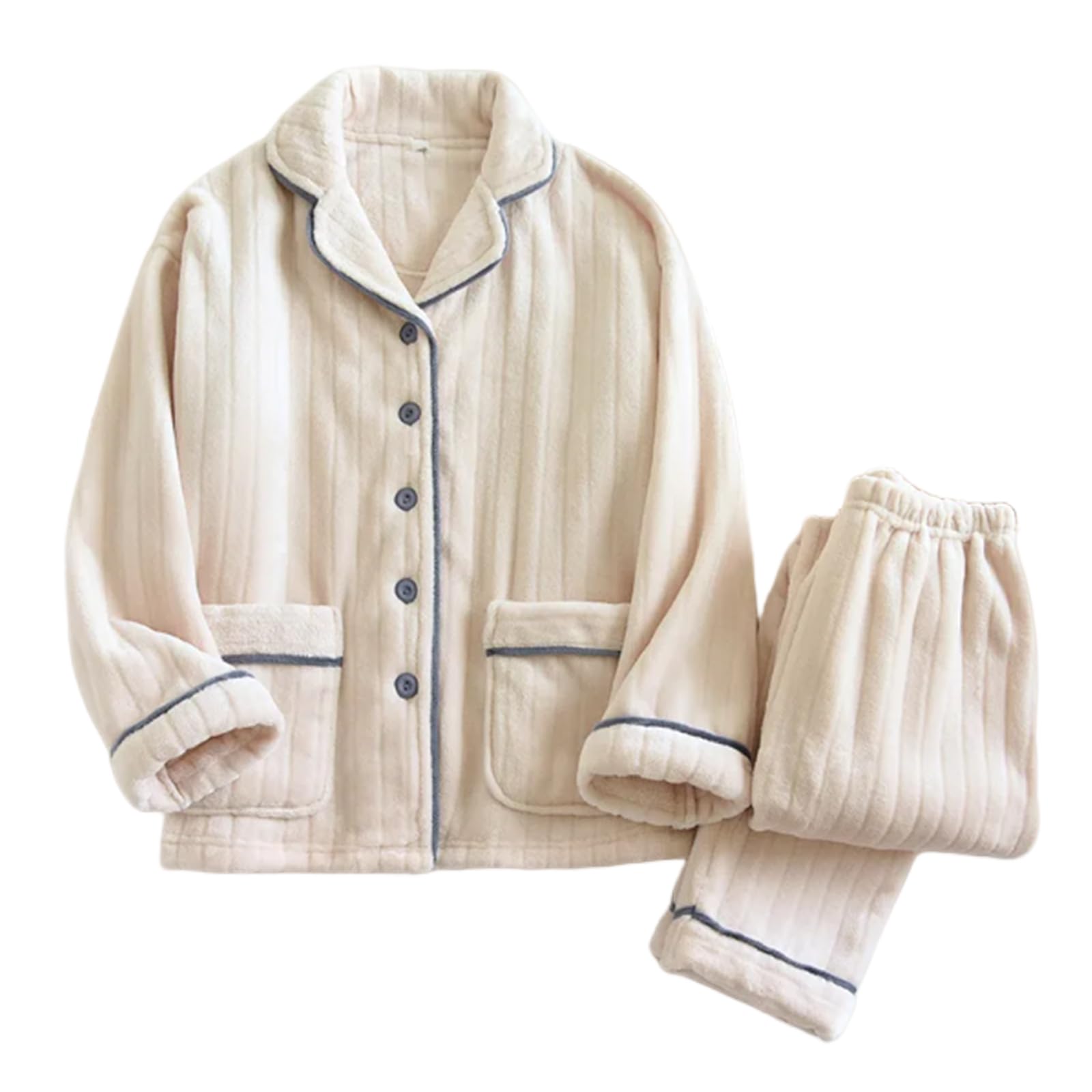 TEidea Schlafanzug Damen Winter Winter Flanellpaar Heimkleidung, Frauenpyjama -Sets, Pyjama Für Männer