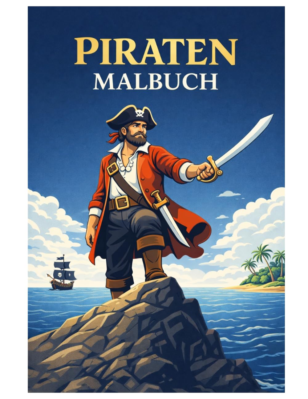 Piraten Malbuch: 50 Detailreiche Piraten Ausmalbilder mit Schiffen, Inseln und Abenteuer Szenen für Kinder, Jugendliche und Erwachsene