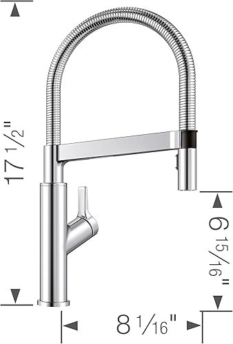 Miniatura 4 de BLANCO, Grifo de cocina SOLENTA Semi-Pro de cromo pulido, 1.5 GPM