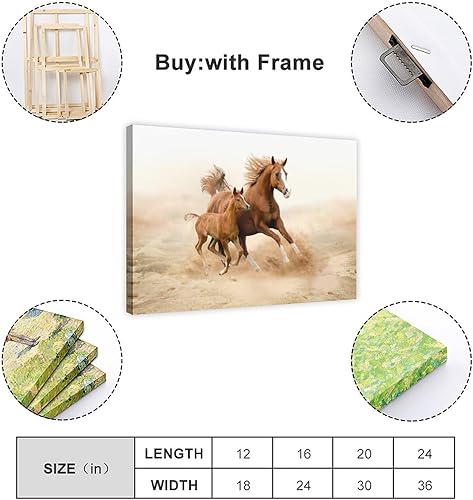 Miniatura 2 de Fyzuf Póster de caballo salvaje con retrato moderno de animales, póster de lienzo para decoración de dormitorio, paisaje deportivo, oficina,