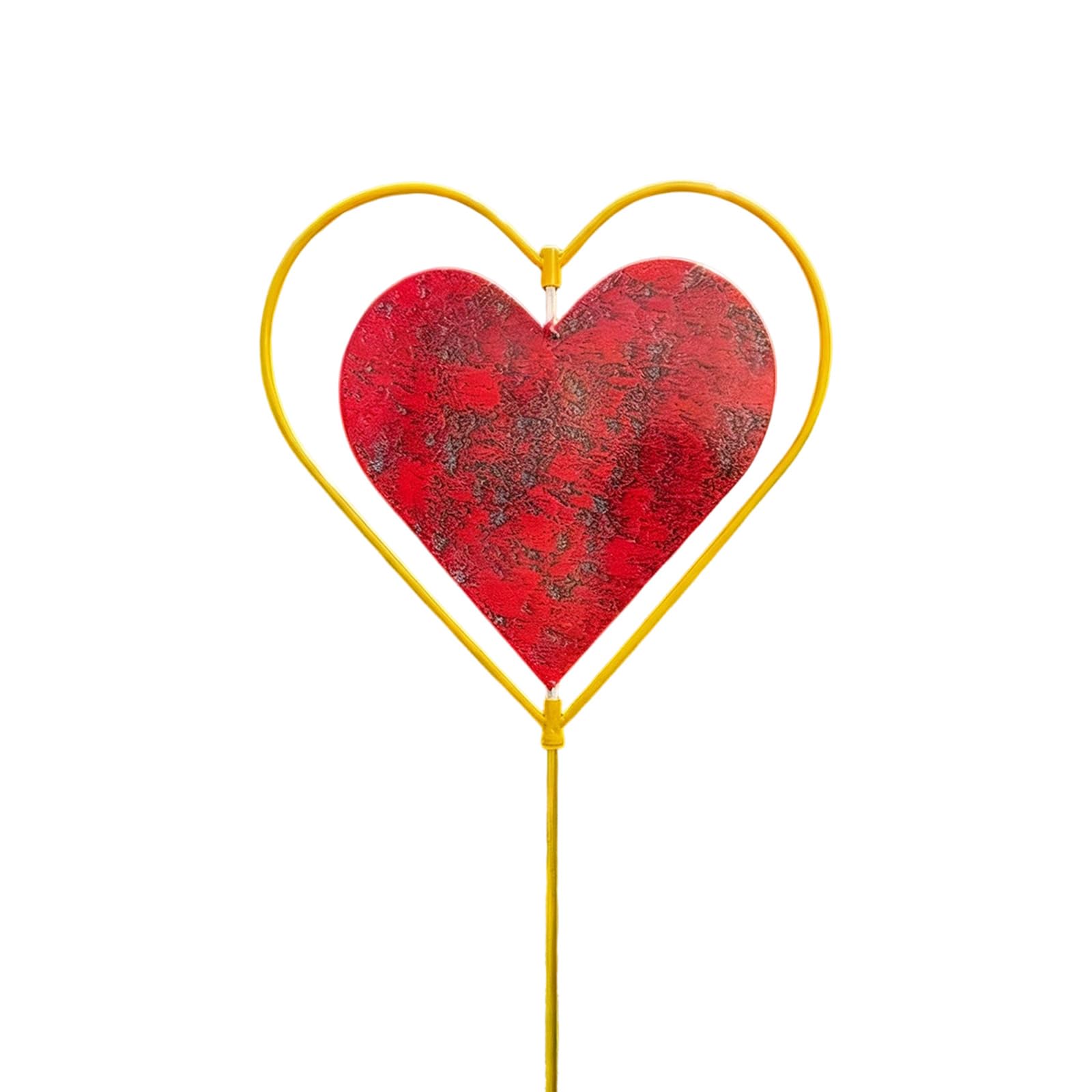 Metal Love Heart Garden Stake Decors Heart Decorative Garden Stakes, Outdoor Decorations Metal Yard Art Ornament Gifts Yard Art Ornament
