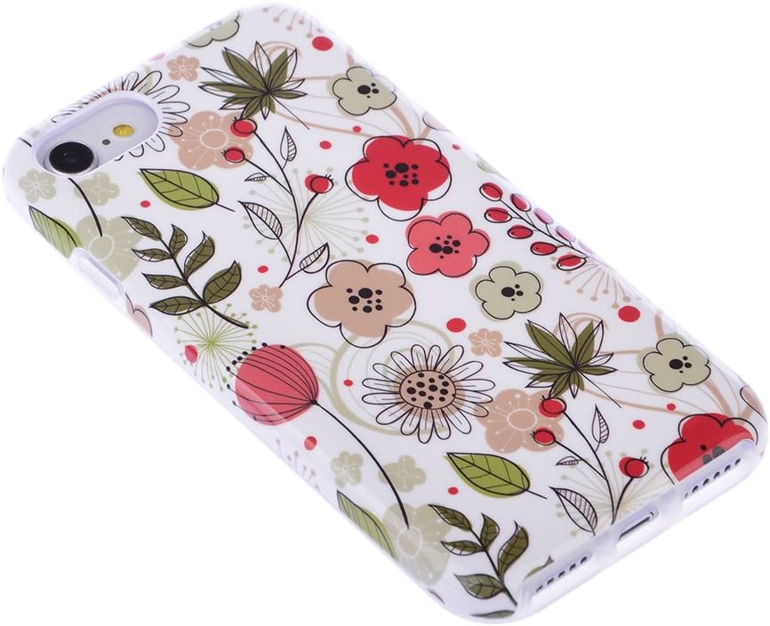 Dimaka Case for iPhone 7 Case, iPhone 8 Case, Floral Flower Cute Case, Dual Layer Covers for Girls, Sturdy and Protective Bumper for iPhone 7 and 8 (126, iPhone 7 & 8)