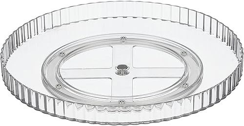 Miniatura 14 de mDesign Plataforma giratoria de plástico para organizar armarios de cocina y baño, armario u encimera, organizador giratorio para condimentos