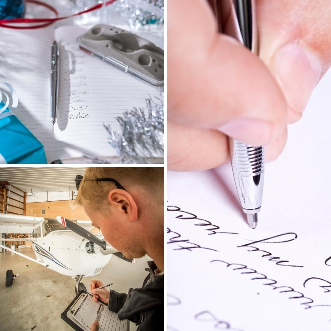 Fisher Space Pen Shuttle CH4 Kugelschreiber (Schlank und elegant für Büro & Reisen, schreibt im Weltall, unter Wasser und bei extremen Temperaturen) Chrome