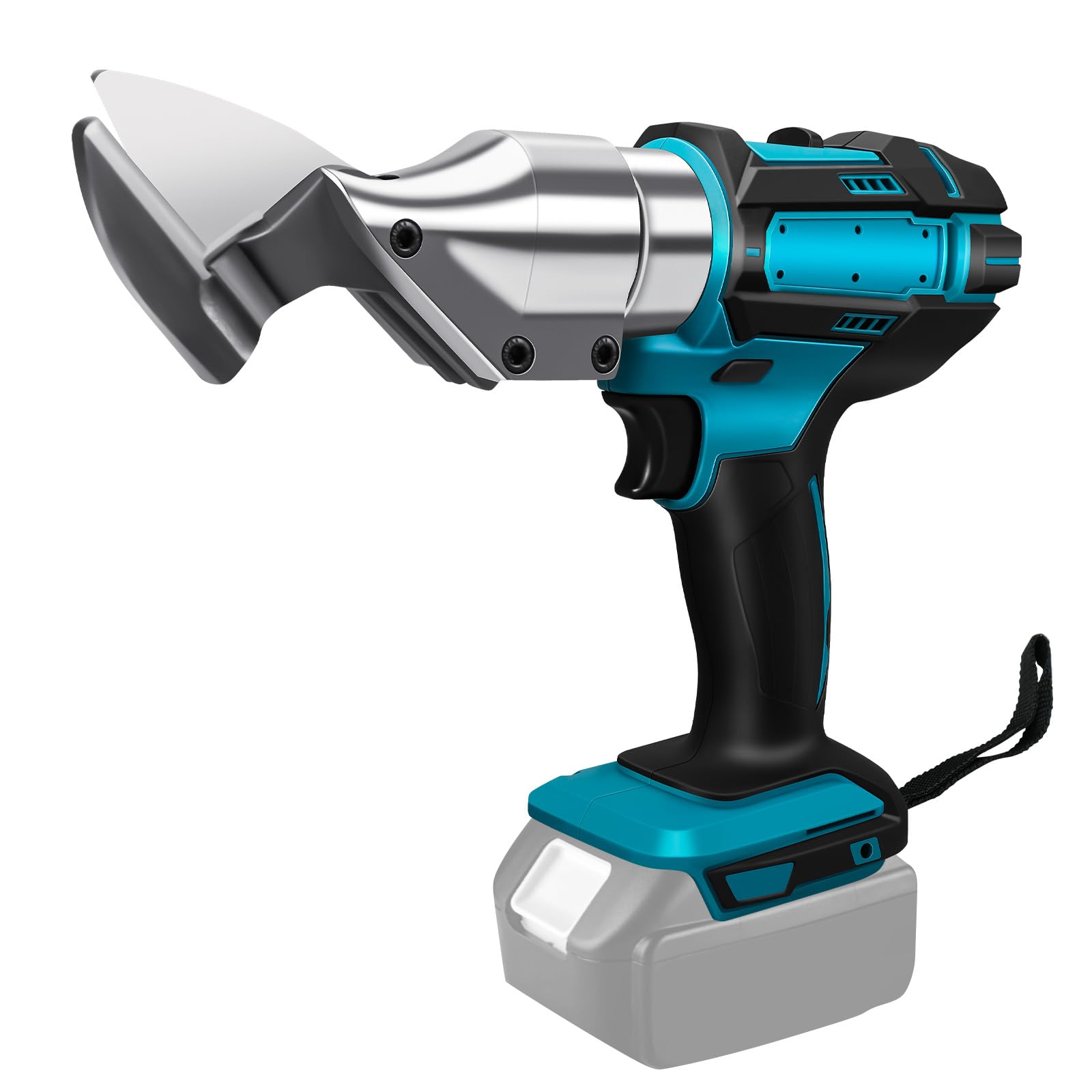 21V Forbici Elettriche per Metallo per Makita Batteria, Cesoie per Metallo Elettriche Cordless Professionali, con Testa Rotante a 360° per Fogli, Tappeti, Pelle (Senza Batteria)