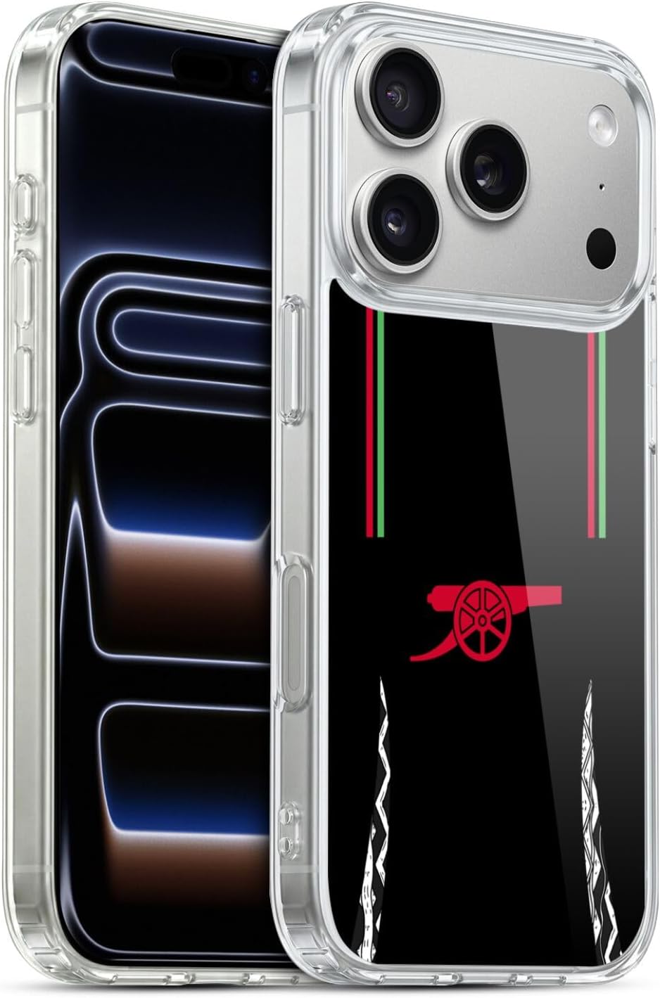 Head Case Designs Officially Licensed Arsenal FC Away 2024/25 Kit Gel Case [Military Grade Protection] Compatible with Apple iPhone 17 Pro
