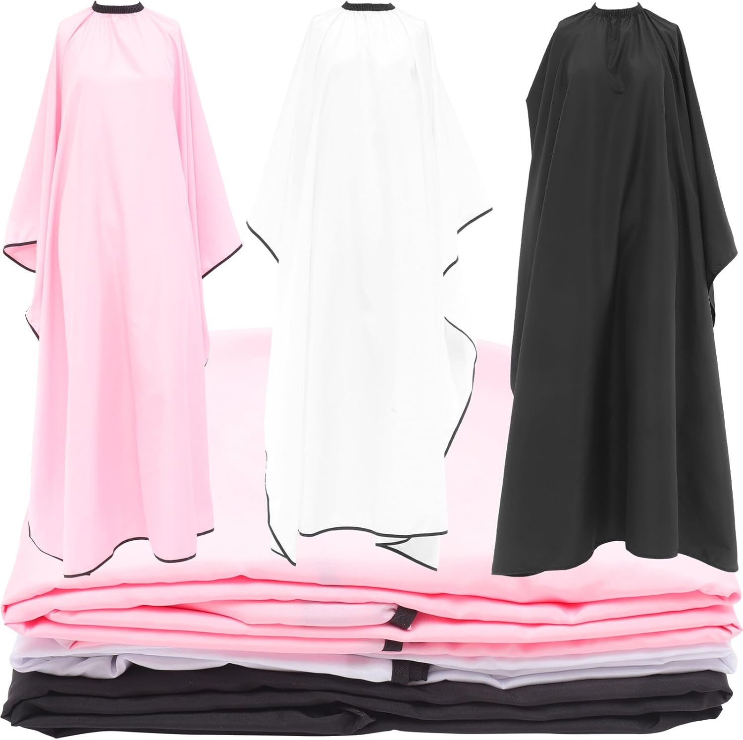 6pcs Salon Hair Cutting Capes Large Size Thickened Haircut Aprons for Adults with Snap Closure, Reusable Barber Aprons for Women and Men Hairdressers