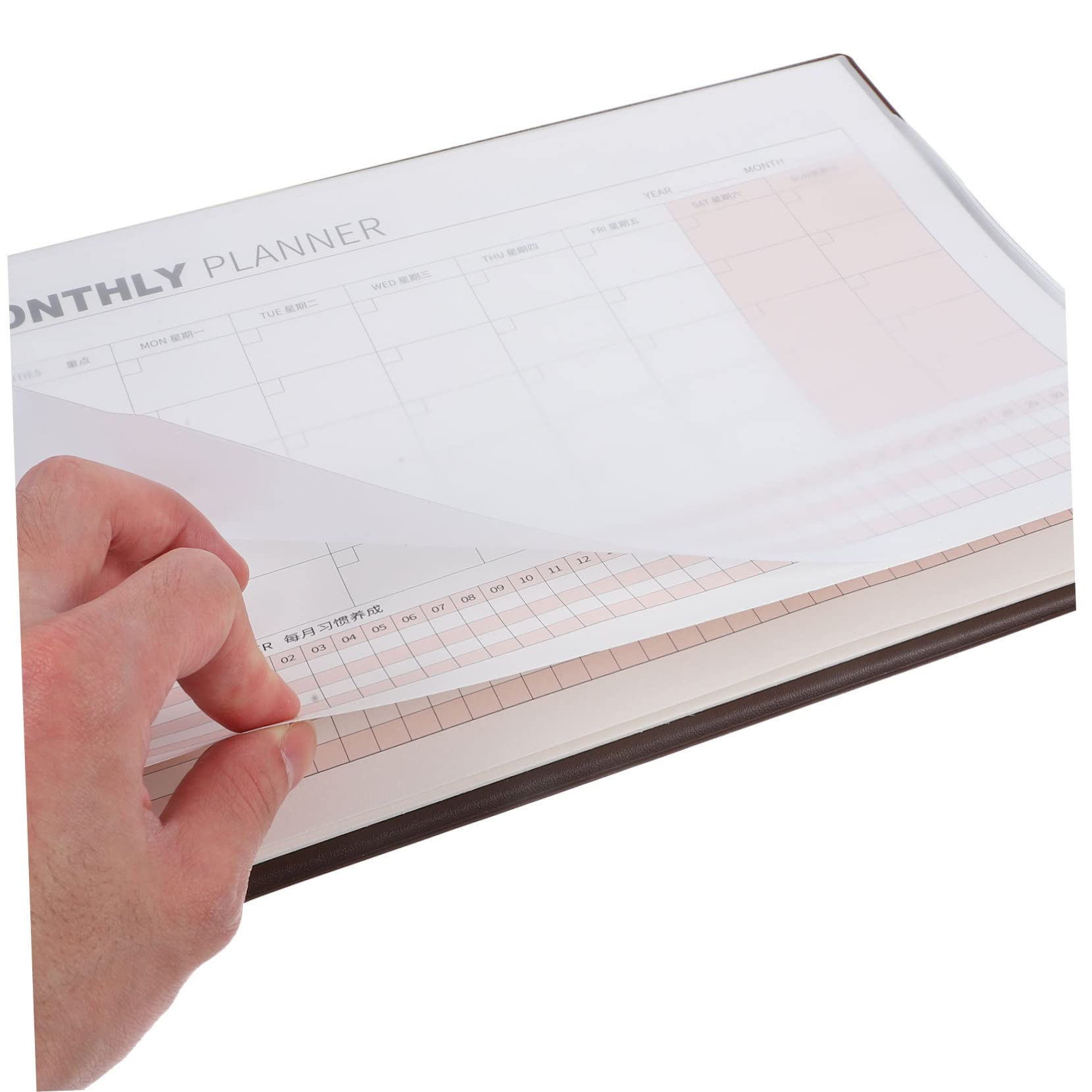 VILLCASE 3piezas Planificador Mensual De Escritorio Notepad De Calendario Organizador De Tareas y Horarios Para Oficina y Estudio Diseño Elegante y Compacto