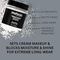 Vista 3 de Mehron Ultra Fine Setting Powder maquillaje en polvo, color blanco -1 oz.