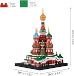 LULUFUN Building Blocks Set Saint Basil's Cathedral World-Famous Architecture Building Set Nano Micro Building Blocks Toys, Educational Toy, Gift for Adults and Children (4300 pcs)