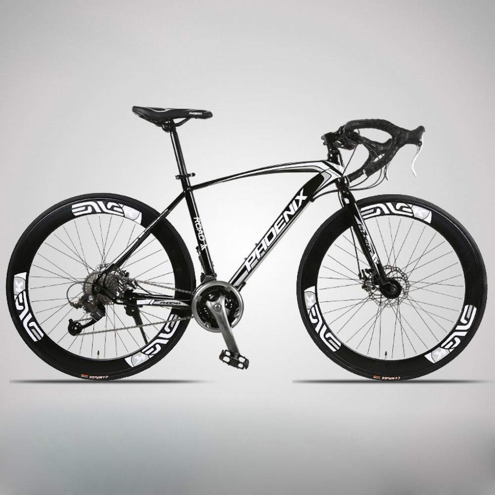 Bicicleta de Carretera 700C 21/27 Velocidades 26 Pulgadas Velocidad Variable Manillar Curvado Bicicleta Masculina Y Femenina Estudiante Coche Carreras de Carretera, B, Talla Única/C/Talla Única