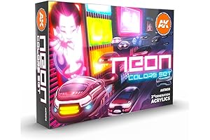 AK-Interactive: Third Generation Acrylics - Neon Colors Acrylic Paint Set