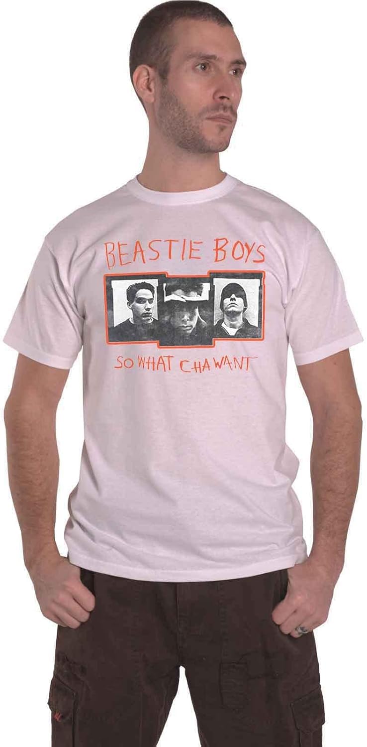 The Beastie Boys T Shirt So What Cha Want Band Logo Official Mens White L