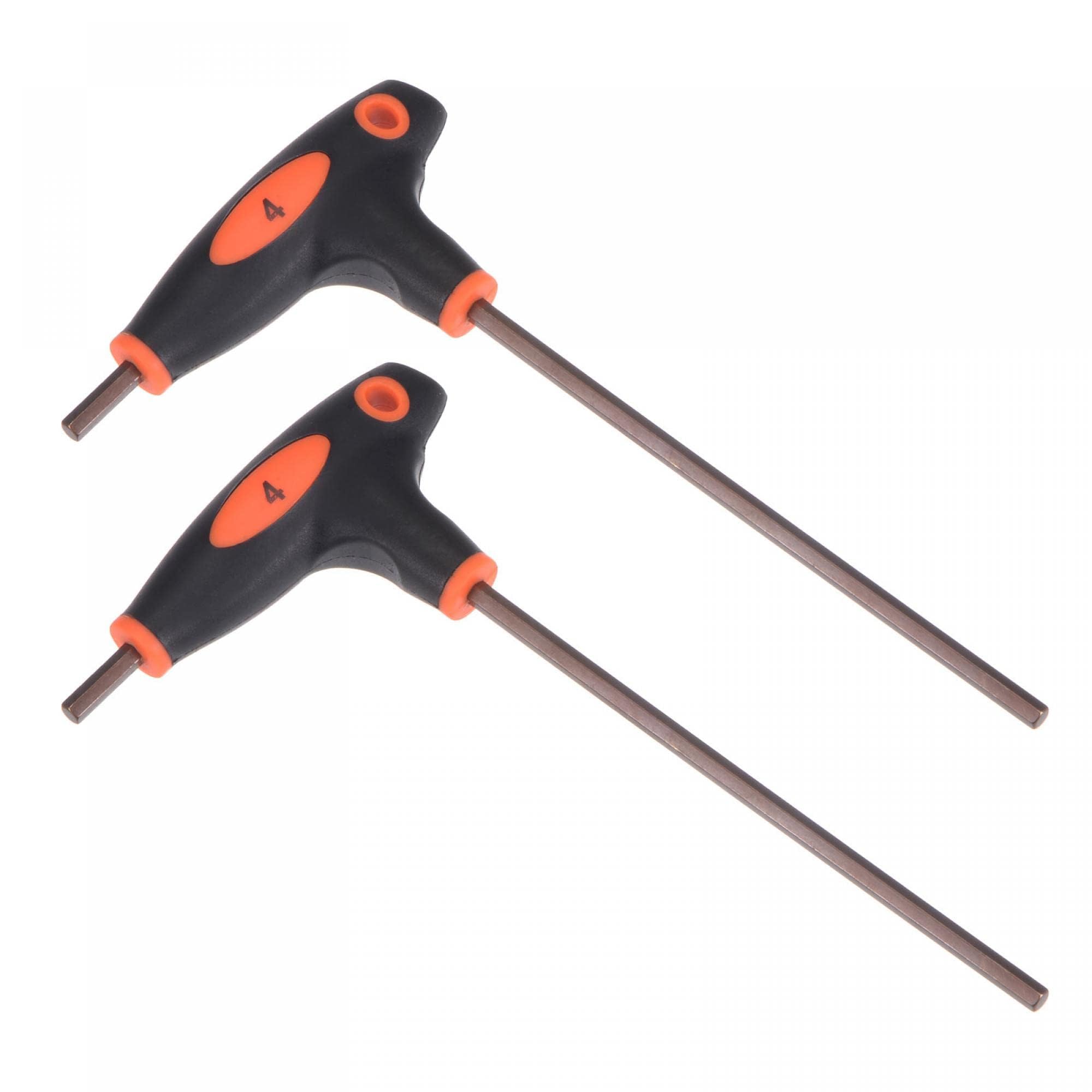 TOP-VIGOR 2Pcs 4mm Hex Key T-Handle, T Bar Dual End Wrench Spanner Allen Key for Home Repair and Mechanical Maintenance Metric S2 Steel