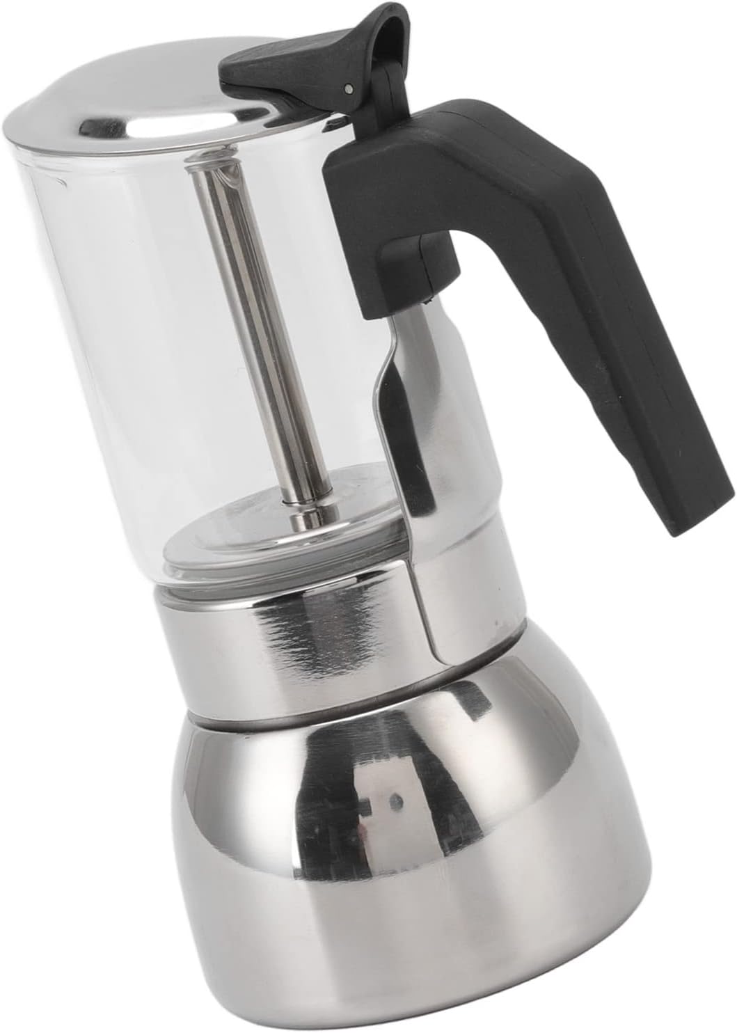 Glass Moka Pot Italian Heat Resistant Washable Healthy Coffee Pot (200ML)