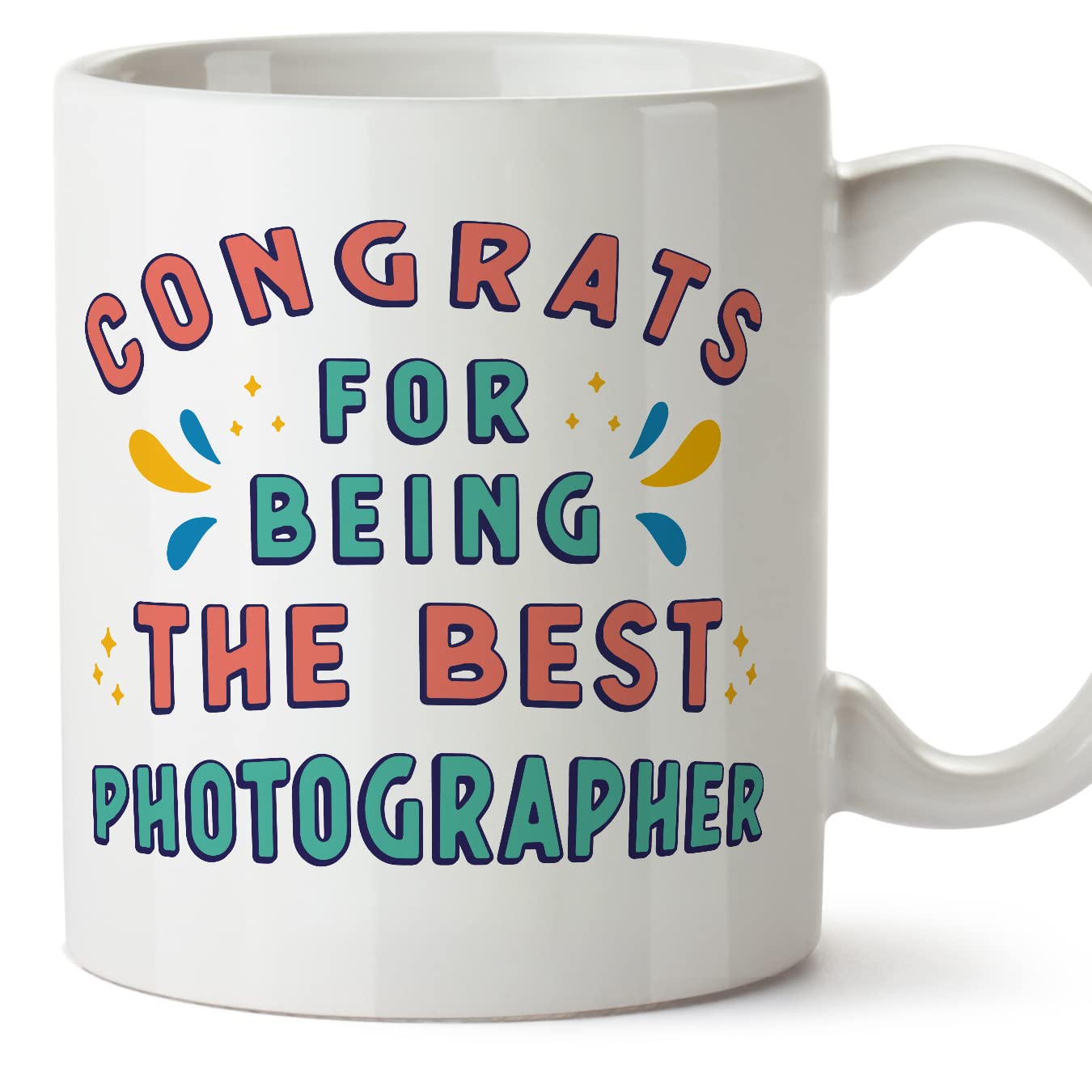 MUGFFINS Photographer Mug - in English - Congrats for Being The Best - Funny Gift for Colleagues - Ceramic 11oz Mug