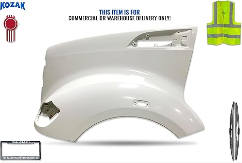 Miniatura 2 de KOZAK Guardabarros de capó de servicio largo para lado izquierdo del conductor para Kenworth T680 2012-2021 PLUS Logo, 2 limpiaparabrisas de 22,