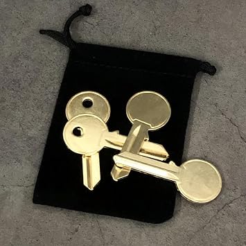 blue-ther Keymaster Magic Tricks Moving Hole on Key Close Up Illusions Mentalism Comedy Props