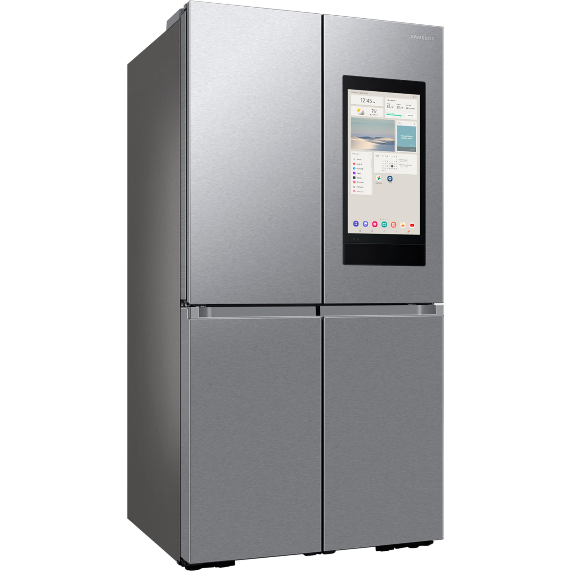 Samsung Réfrigérateur 4 Portes Family Hub AI, Avec AI Vision Inside, Wifi+​AI Energy Mode, Centre de Boissons, Dos Métallique, 636 L